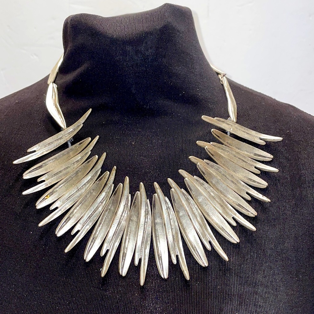 Ferrara Antique Silver Cast Necklace